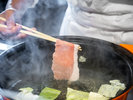 朝食ライブキッチン:上州麦豚とキャベツのしゃぶしゃぶ