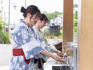 【裏草津地蔵】手洗い湯 2021年に出来た新スポット!気軽に温泉を楽しむことができます。