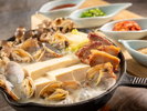 夕食:春メニュー アサリと豚肉の白スンドゥブ