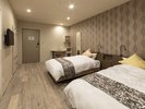 【ユニバーサルツイン/Universal Twin Room】車イスのお客様も安心してご利用いただけるお部屋。