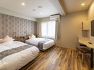 【デラックスツイン/Deluxe Twin Room】最大4名様までご宿泊可能です。
