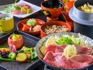 <えにし>山陰の美食をふんだんに取り入れた、当宿こだわりのご夕食をお召し上がりください。
