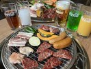 屋内BBQフリードリンク付き