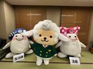 マスコット:左から玉次郎・ルートン・玉姫