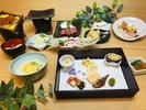 宮若牛ロース陶板焼きとうなぎの蒸籠蒸コース