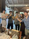 八ヶ岳クラフトビール8Peaksの生ビール。松本では、ここ桜清水コテージでしか飲めません。