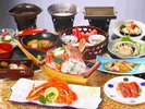 【越後三大味覚プラン】越後牛、海の幸を集めた海鮮しゃぶしゃぶ、本ズワイガニなど、新潟の美味を堪能