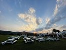 施設内庭の夕景です。
