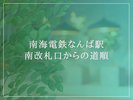 <南海電鉄なんば駅南改札からのご案内>