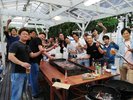 団体様でのバーベキューの様子です。