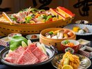 きめ細かな肉質と豊かな旨みが魅力のおおいた和牛鍋のついた贅沢会席