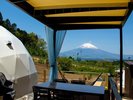 ドームテント食事場所からの富士山