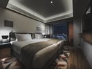 【プレミアム_ツイン】16階、17階/眺望:北側のお部屋。1100 × 2030のベッド2台あり。