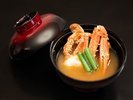【朝食】カニが入った贅沢なお味噌汁