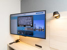 【42型テレビ】テレビ画面から、Wi-FiのID・パスワードやランドリーの利用状況を確認することができます。
