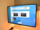【42型テレビ】テレビ画面からモーニングコールを設定することができます