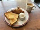 【朝食】HOTEL MORNING SET 3.トースト&クロワッサンセット +ゆで卵orヨーグルト+スープ+ドリンク
