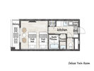 デラックスツインルーム 間取り図