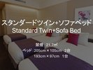 スタンダードツイン+ソファベッド 禁煙 21.7平米