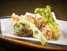 旬の味覚の天ぷら(一例)