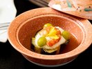 【夕食】海老と野菜の含め煮仕立て