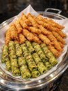 サックサクのちくわの磯部揚げとエビフライ
