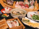 プラン献立一例(グレードアップで舟盛に♪)