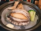鮑の陶板焼き