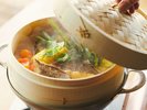 【季節のご夕食】蒸篭で愉しむハーブ蒸し(一例)