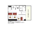 箱庭付きツインルーム「響」 間取り