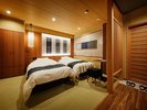 *【客室/寛庵302】亀田縞をモチーフとしたデザインのお部屋。