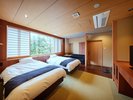*【客室/寛庵301号室川側】シモンズベッド導入、上質な眠りへと誘う癒しの空間※ワンちゃん不可