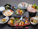 *【シニア】目で愉しみ、舌で味わう。旬の恵みを盛り込んだ会席料理。