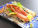 冬の味覚『カニ刺し』一品料理