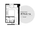 ダブルルーム14.6u