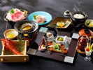 豪華三大味覚(伊勢海老温泉蒸し×鮑陶板焼き×松阪牛すき焼き)イメージ