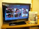 全ての客室テレビが、26インチの地上デジタル放送、WOWOW無料放送しております。