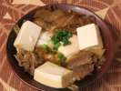 夕食2019メニュー:牛すき焼き豆腐煮