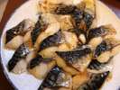 朝食メニュー例:鯖塩焼き