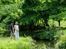 周辺には綺麗な小川が流れています