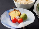 食後のデザート お好きなお飲み物をお伝えください