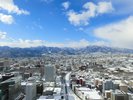 JRタワーから望む雪景色の札幌