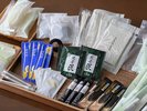 ハブラシやスポンジ・ヘアブラシなどのアメニティは、1Fのアメニティバーにて