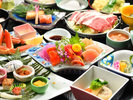 【夕食:和会席】獲れたての鮮魚と牛の陶板焼き