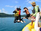 ホテル周辺のアクティビティ/青木湖ラフトボートピクニック【問い合わせ】白馬ライオンアドベンチャー主催