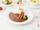 朝カレー定食 盛り付け例