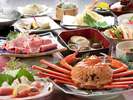 香住ガニと和牛しゃぶしゃぶの会席