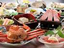 香住ガニと但馬牛のステーキ会席