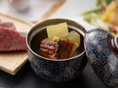 【2026年夏・島根堪能会席】鰻のかば焼きと冬瓜の煮物 一例