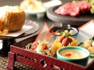 夕食一例 〜前菜〜地元の食材を使ったお料理を月替わりでご用意しております。※イメージ